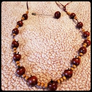 Apple necklace and pin set